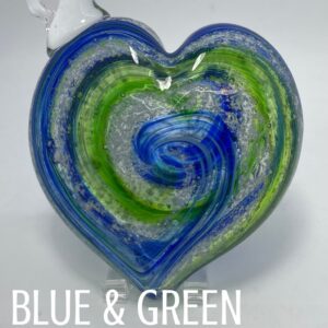 Hand-Blown Memorial Hearts: Personalized Colors | Tacoma Glass